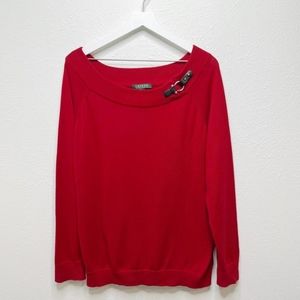EUC Lauren Ralph Lauren Red sweater SZ 2X